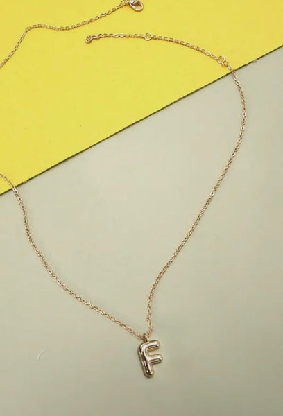 Bubble Initial Necklace