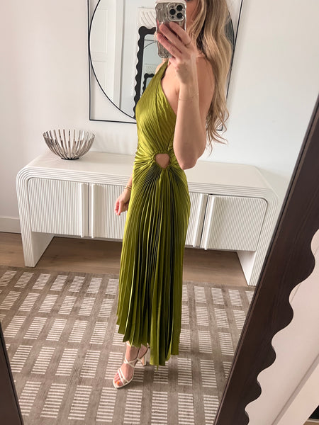 Nicole Pleated Maxi Dress