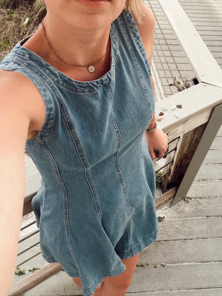 Denim Sleeveless Mini Dress