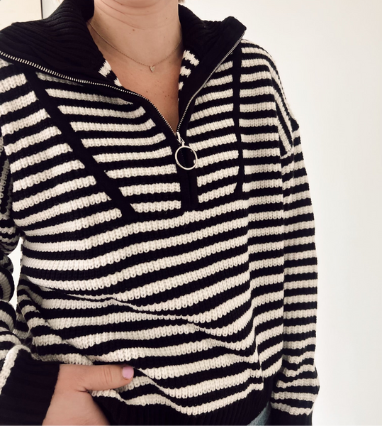 Trish Quarter Zip Sweater
