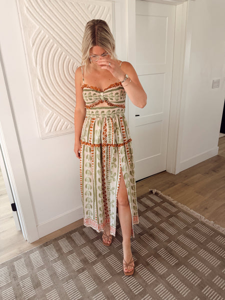 Sara Smocked Cutout Maxi Dress