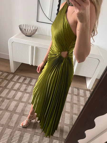 Nicole Pleated Maxi Dress