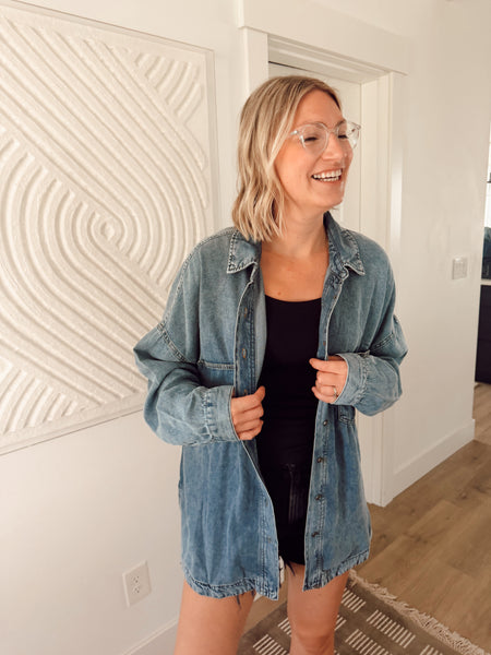 Sierra Chambray Top - Plus Sized-