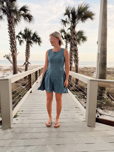 Denim Sleeveless Mini Dress